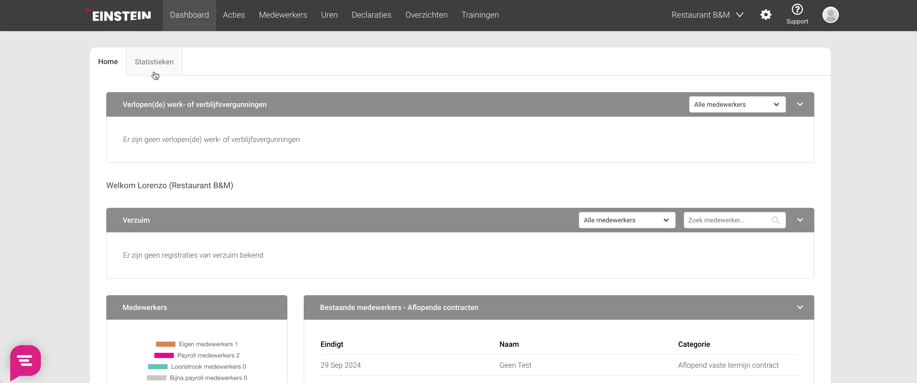 einstein dashboard