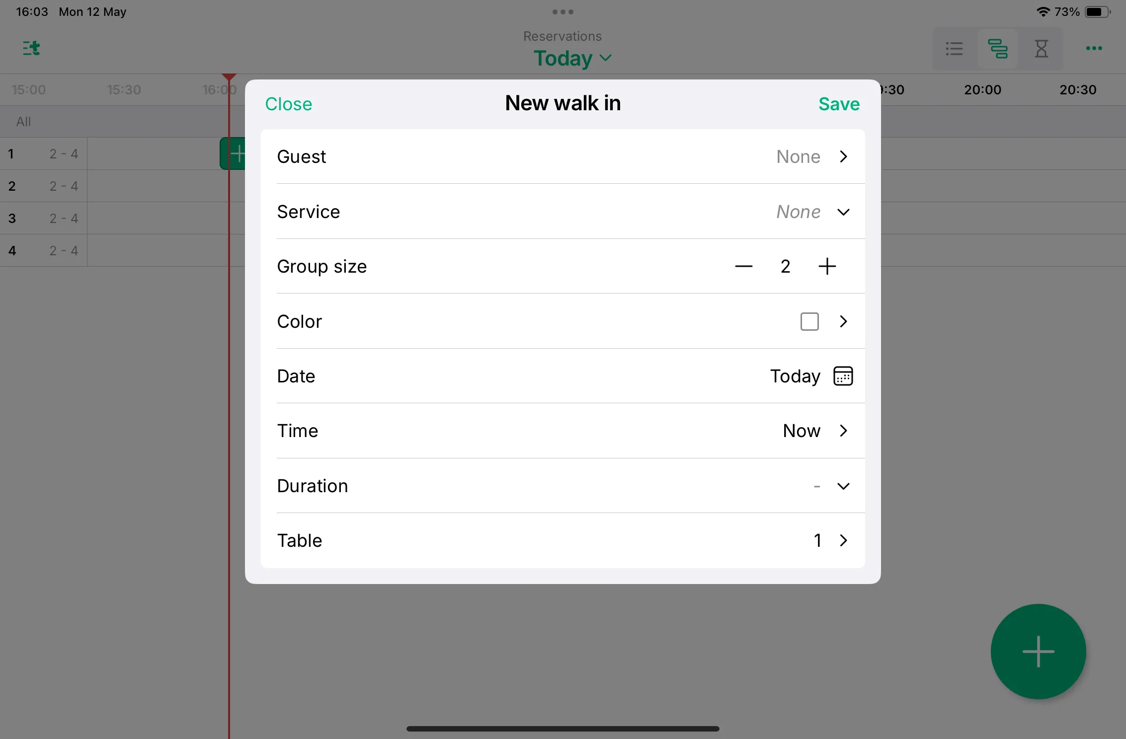 Creating a walk-in
