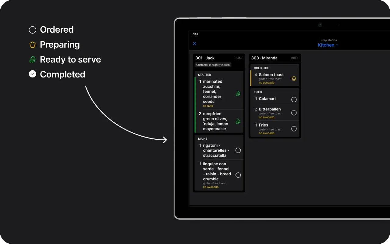 a screen showing the preparation steps