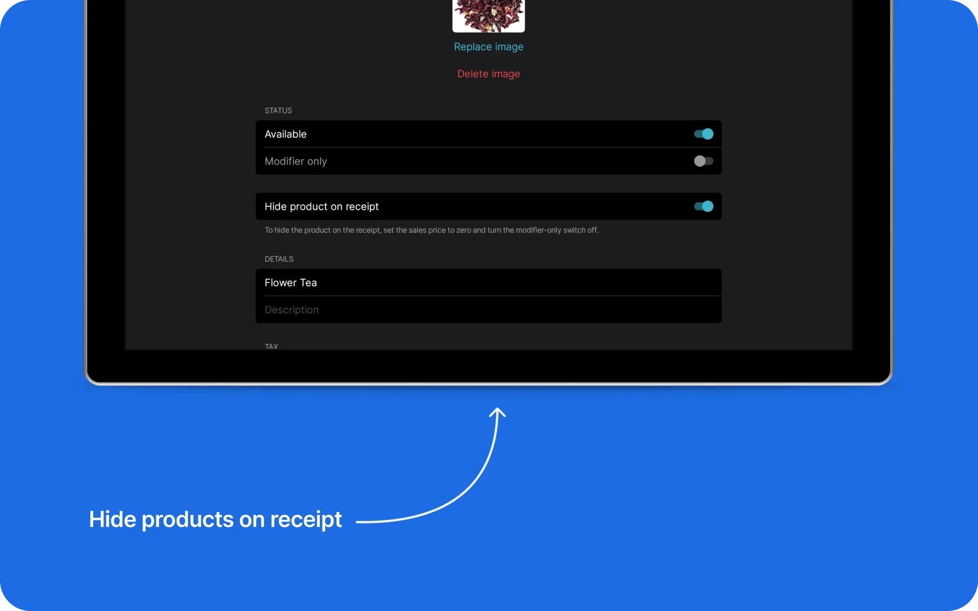 a screen showing a new toggle in the app